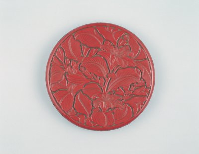 图片[2]-Round box with red purple calyx pattern-China Archive